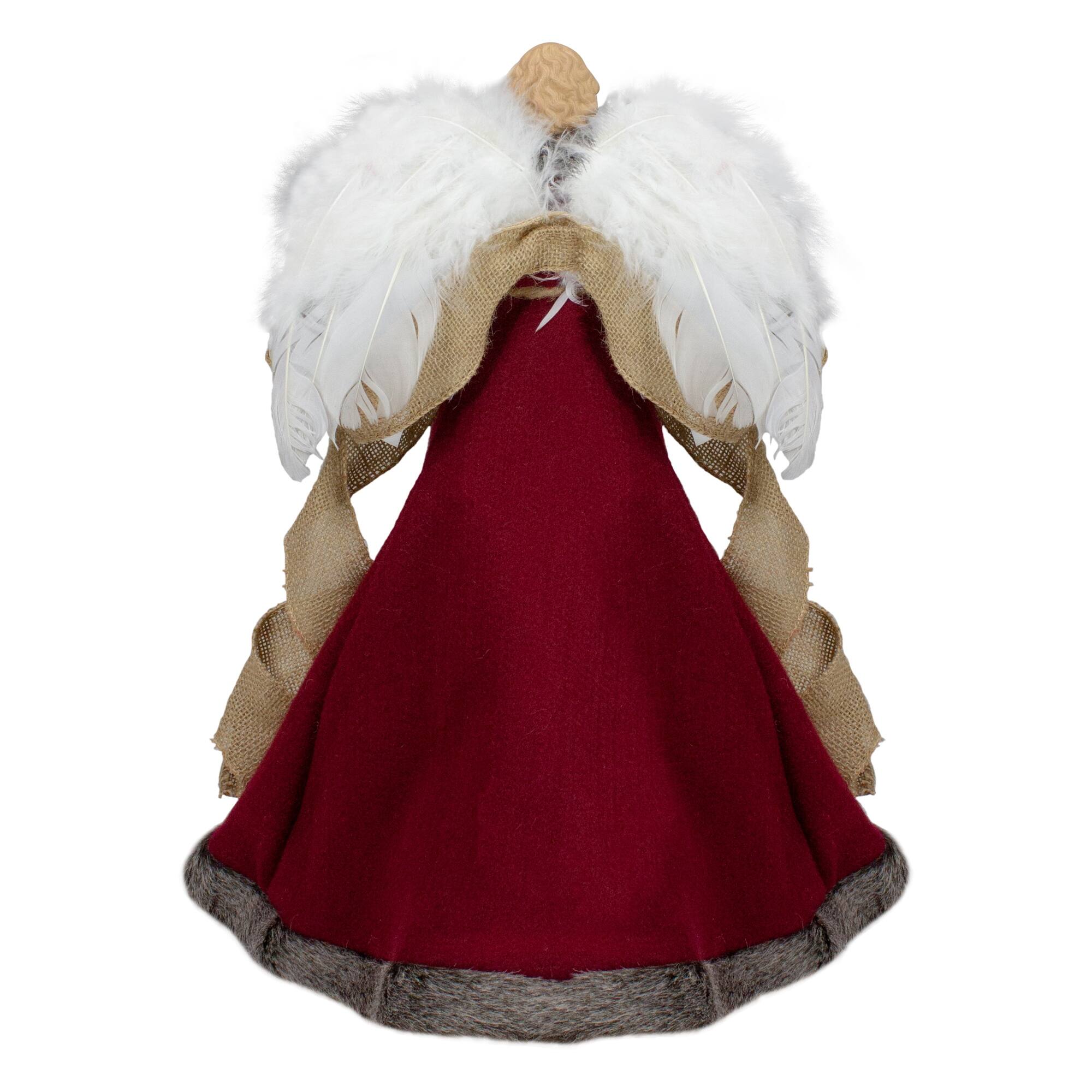 18" Green and Brown Angel in a Dress Christmas Tree Topper Unlit 18 Bed Bath & Beyond